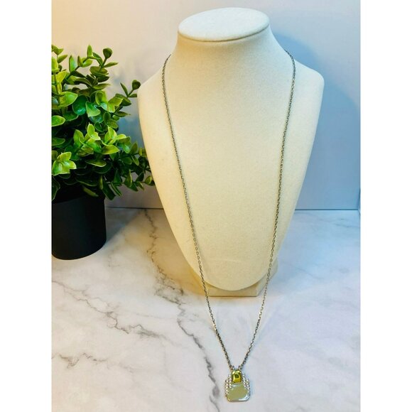 Lia Sophia Silver Tone Clear Rhinestone Necklace -92 - Picture 2 of 5